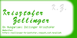 krisztofer zellinger business card